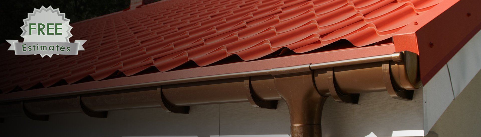 Gutter System on Roof